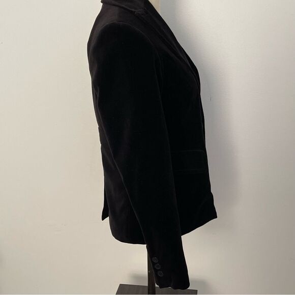 Valerie Stevens Petite size 2P velour black blazer - Picture 4 of 10